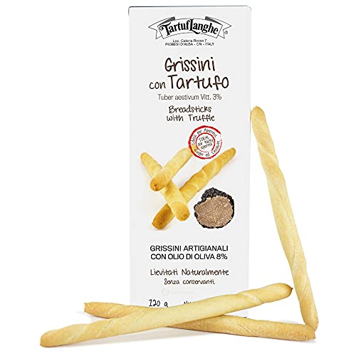 Grissini con Tartufo, mit schwarzen Sommertrüffeln und Olivenöl, Tartuflanghe, 120g von Tartuflanghe