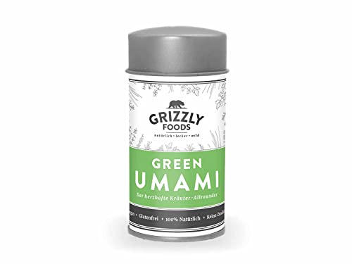 Green Umami Kräutergewürz • Mediterrane Kräutermischung • Kräutermarinade • Grillgewürz • Kräutergewürzmischung • Gewürzmischung mit ausgesuchten Kräutern von Grizzly Snacks
