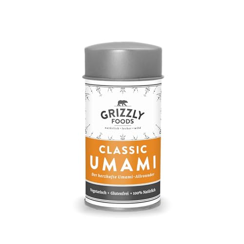 Grizzly Foods • UMAMI Gewürz Classic • Allrounder für alle Gerichte • Natürlicher Geschmacksverstärker • Perfekt zum Grillen/BBQ/Würzen/Rub • 50g • Grillgewürz • Fleischgewürz • Gewürzmischung von Grizzly Foods