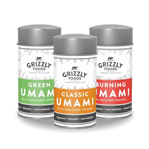 Grizzly Foods • UMAMI Gewürze Probierpaket • Alle 3 Sorten • Allrounder für alle Gerichte • Natürlicher Geschmacksverstärker • Gewürzmischung • Umami-Gewürz • Kräutergewürz• Chiligewürz Grizzly Foods • UMAMI Gewürze Probierpaket • Alle 3 Sorten • Allrounder für alle Gerichte • Natürlicher Geschmacksverstärker • Gewürzmischung • Umami-Gewürz • Kräutergewürz• Chiligewürz von Grizzly Foods