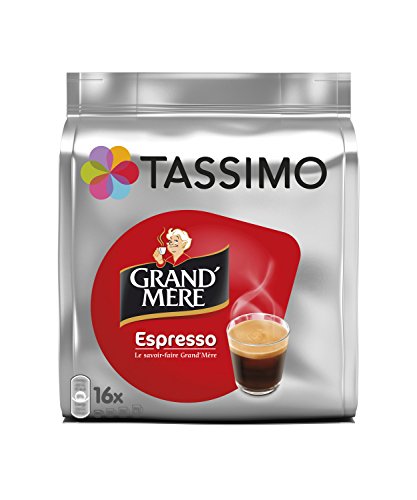 Tassimo Grand Mere Expresso, Espresso, Kräftig, Kaffee, Kaffeekapsel, gemahlener Röstkaffee, 16 T-Discs von Tassimo