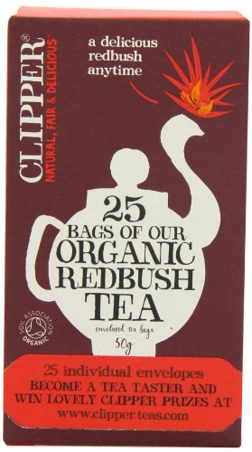 Clipper Organic Redbush 25 Teabags (Pack of 6, Total 150 Teabags)