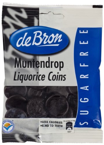 De Bron Sugar Free Muntendrop Liqroice Coins (Pack of 6)