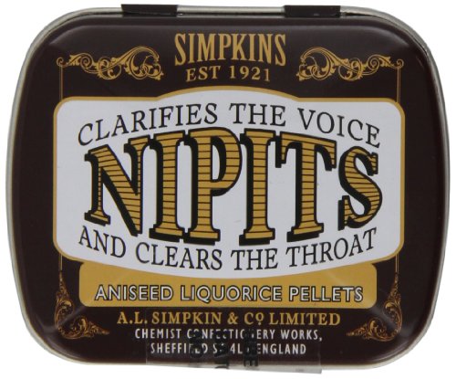 Simpkins Nipits Aniseed Liquorice Pellets Tins 14 g (Pack of 6) von GroceryCentre