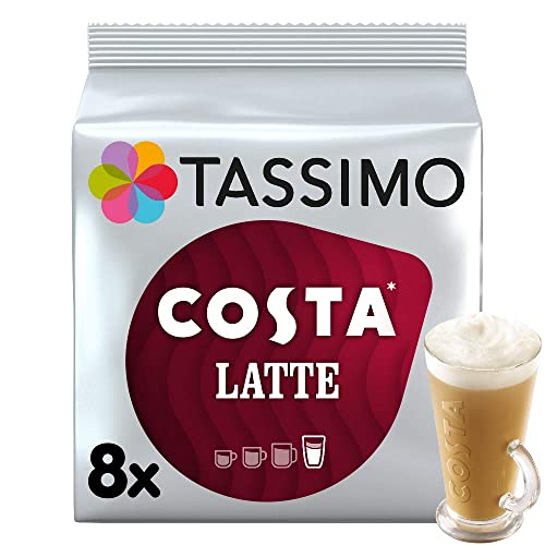 Tassimo Costa Latte Coffee Pods (Pack of 5, Total 80 pods, 40 servings) von GroceryCentre