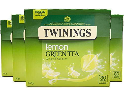 Twinings Light & Delicate Green Tea with Lemon Bags 160 g 80 Tea Bags (Pack of 4 total 320 teabags) von GroceryCentre