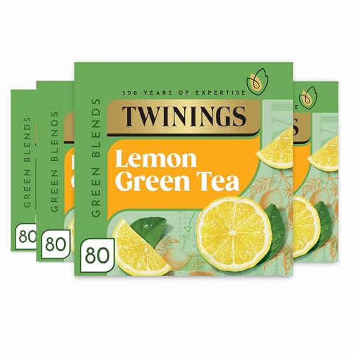 Twinings Light & Delicate Green Tea with Lemon Bags 160 g 80 Tea Bags (Pack of 4 total 320 teabags) von GroceryCentre