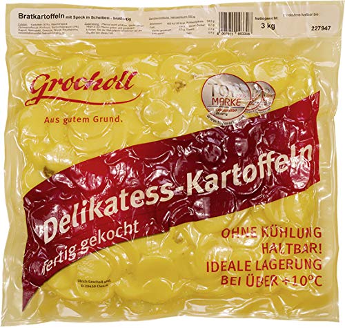 Bratkartoffeln, Scheiben mit Speck 3kg Beutel von Grocholl