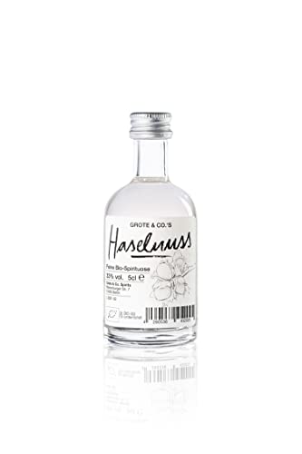 Grote & Co. Spirits Bio-Haselnuss Spirituose, besonders mild, 0,05l Miniature-Flasche als Geschenk, edler Haselnuss Schnaps handcrafted in Berlin von Grote & Co. Spirits