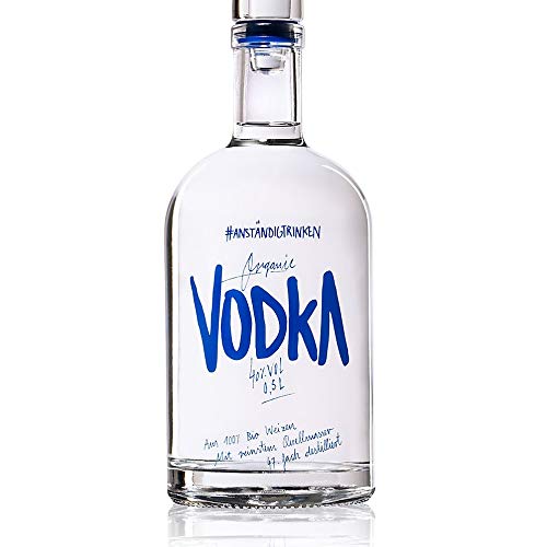 #ANSTÄNDIGTRINKEN VODKA 0,5l - 40% vol. Bio Vodka handmade - nachhaltig von Grote & Co
