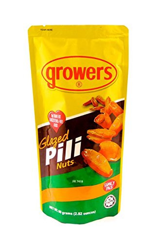 Growers Glasierte Pili-Nüsse, 80 g, 3 Stück Growers Glasierte Pili-Nüsse, 80 g, 3 Stück von Growers