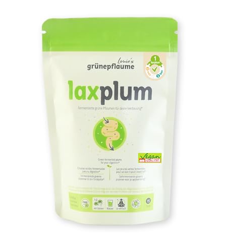 Laxplum. Die fermentierte grüne Pflaume mit Chlorid und Calcium für die Verdauung Im Alltag, auf Reisen, beim Fasten. Natürlich, einfach, lecker. von Louie's grünepflaume