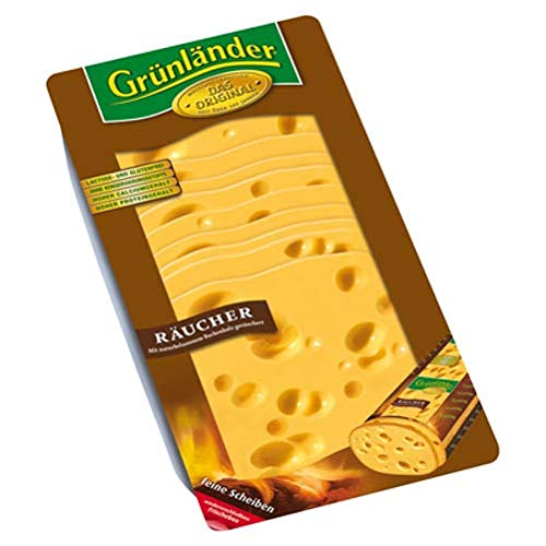 Grünländer Räucher halbfester Schnittkäse, 48 % Fett i. Tr. 500 g Packung von Grünländer