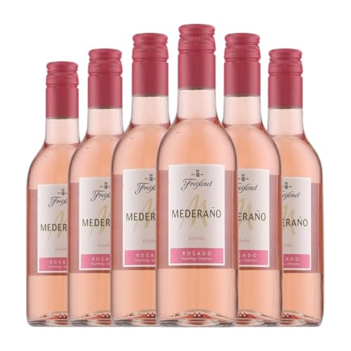 WeinFreixenetRose Mederaño Rosado Halbtrocken Halbsüß Vino de la Tierra de Castilla Kleine Flasche 25 cl Rosé-Wein (Karton mit 6 Kleine Flasche von 25 cl) von Grupo FreixenetCavaCava