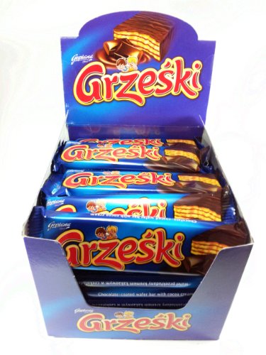 Grzeski Polnische Schokoladenwaffeln mit Kakaofüllung 36 x 36g. von Grzeski