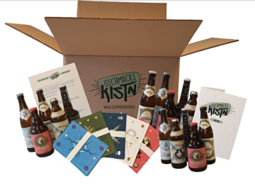 Gschmackskistn - Bayrische Bier Box | Eventtasting für dich und deine Freunde | 15x 0,33l Bier (3 x 5 Sorten) von Gschmackskistn
