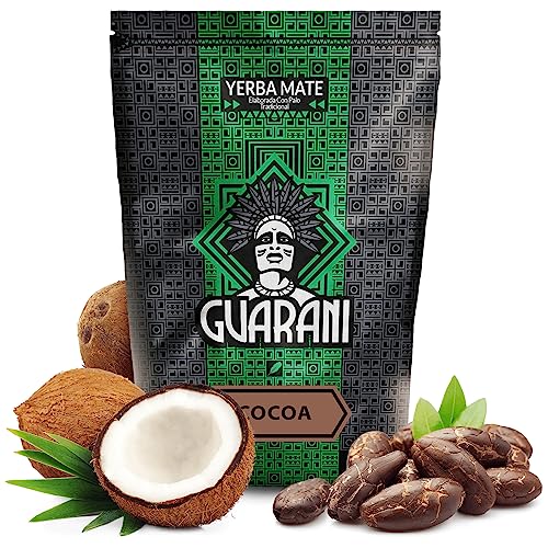 Guarani Cocoa 0,5 kg | Aromatischer Mate Tee 500 g | Mate Tee mit Kakao und Kokosnuss | Kraft des natürlichen Koffeins | Tee Mate Tee aus Paraguay von Guarani