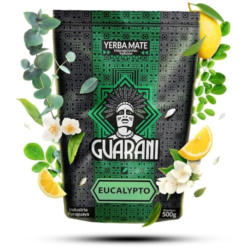 Guarani Eucalypto 0,5 kg | Erfrischender Kräuter-Mate-Tee 500 g | Mate Tee mit Eukalyptus | Karft des natürlichen Koffeins | Tee Mate Tee aus Paraguay von Guarani