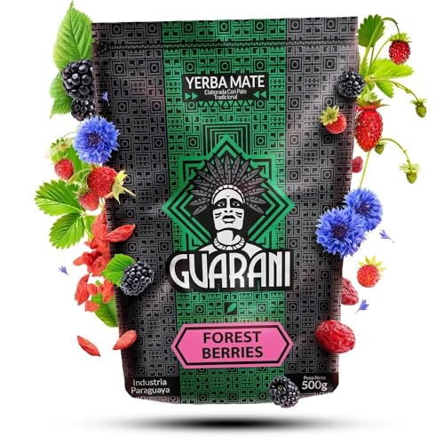 Guarani Forest Berries 0,5kg | Fruchtige Mate Tee 500g | Goji-Beeren, Preiselbeeren | Die Kraft des natürlichen Koffeins | Mate-Tee aus Paraguay von Guarani