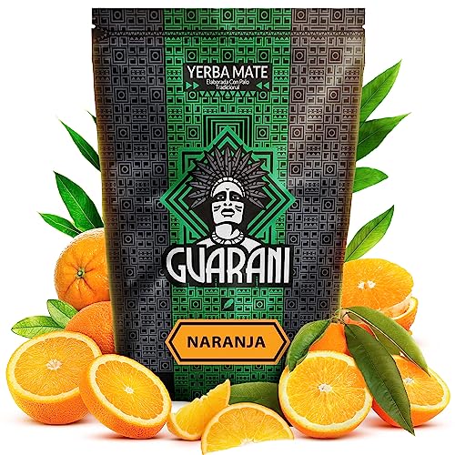 Guarani Naranja - Mate Tee aus Paraguay - 500g - Hoher Gehalt an natürlichem Koffein- Enthält Vitamine, Mineralien, Antioxidantien, anregender Mate Tee von Guarani
