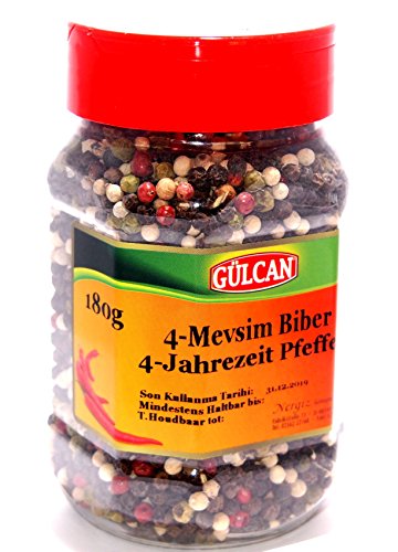 Gülcan - Bunter Pfeffer - 4 Sorten Mischung - 4 Mevsim Biber (180g) von Gülcan