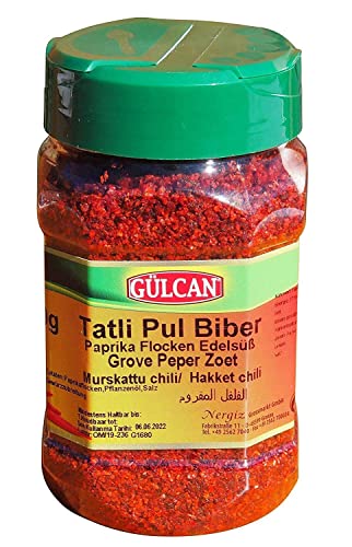 Gülcan - Paprikaflocken EDELSÜSS - Gewürz-Zubereitung - Tatli Pul biber (180g) von Gülcan