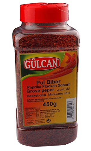 Gülcan Paprikapulver Paprikaflocken Chilliflocken Chillipulver Scharf 450g von KDJMDL