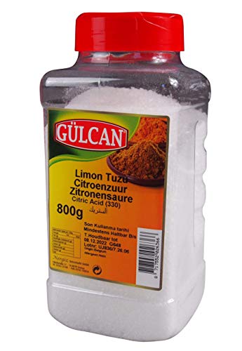 Gülcan - XL Gebinde Zitronensalz - Limon tuzu - Citronensäure grobkörnig (800g) von Gülcan