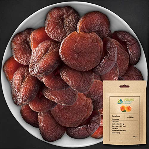 Pergamo Sonnengetrocknete Aprikosen 500 Gr / Getrocknete Aprikosen ungezuckert und ungeschwefelt/ Jumbo 100% natürlich/ Ohne Zusatzstoffe/ Vegan von PERGAMO Natural Flavor