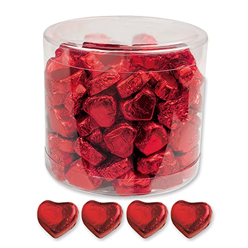 Günthart Dose mit 150 Schokolade Herzen | ROT | Pralinen Herzen gefüllt mit Nougat Creme | 1er Pack (1 x 1.2 kg) von Günthart