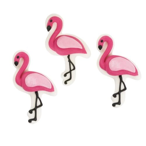 Günthart 48 Flamingos aus Zucker | rosa, pink | Aloha | Hawaii | Sommer | Tortendekoration | essbar von Günthart