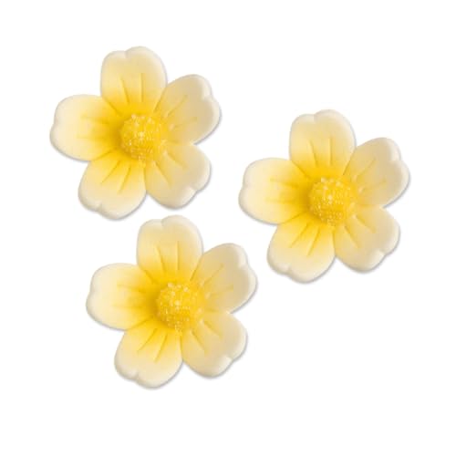 60 Blumen aus Feinzucker, groß, gelb 60 Blumen aus Feinzucker, groß, gelb von Günthart