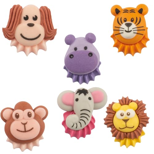 72 Tier Köpfe, flach aus Zucker | Hund | Nilpferd | Affe | Elefant | Tiger | Löwe 72 Tier Köpfe, flach aus Zucker | Hund | Nilpferd | Affe | Elefant | Tiger | Löwe von Günthart