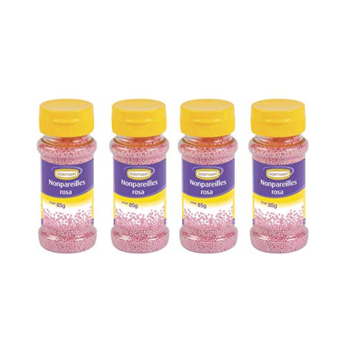 BackDecor Streudekor, Nonpareilles rosa, 4er Pack (4 x 85 g) T von Günthart