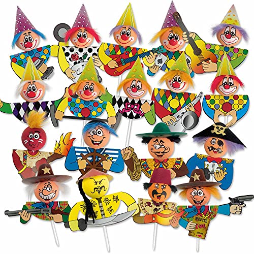 Günthart 100 lustige Einstecker Karneval, Fasnacht für Kleingebäck wie Krapfen, Berliner, Clown, Western, Piraten, Seemänner, Märchenfiguren, bitte Größe beachten, 1er Pack (100 Stück) Günthart 100 lustige Einstecker Karneval, Fasnacht für Kleingebäck wie Krapfen, Berliner, Clown, Western, Piraten, Seemänner, Märchenfiguren, bitte Größe beachten, 1er Pack (100 Stück) von Günthart