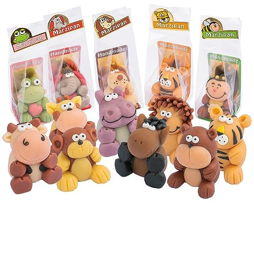 Günthart 12 Marzipan Tiere klein im Cellophanbeutel einzeln verpackt (12 x 27 g) von Günthart
