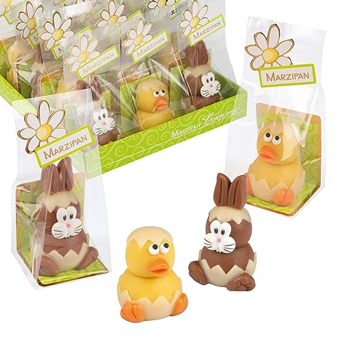 Günthart 12 Stück aus Marzipan als Hase und Ente aus dem Ei, 1er Pack (660 g) von Günthart