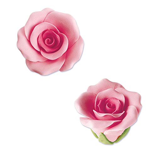 Günthart 30 rosa Rosen aus Feinzucker | 40mm | Tortendeko | Hochzeit von Günthart