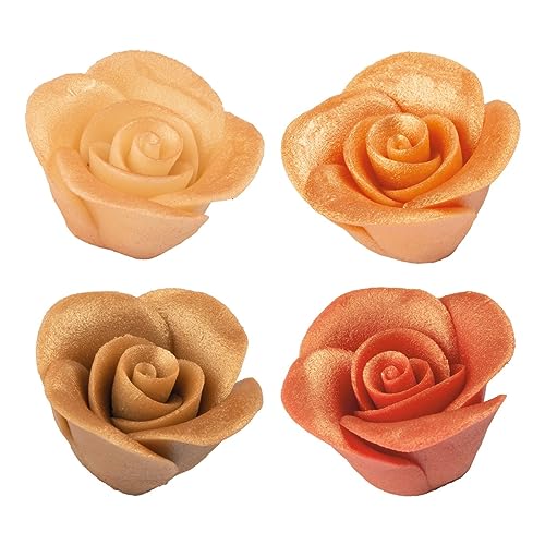 Günthart | 36 Marzipan-Rosen antik | Tortendekoration | geeignet für Süßspeisen wie Kuchen, Cupcakes und Cakepops von Günthart