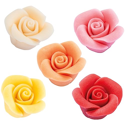Günthart 48 Stück Marzipan Rosen klein, Größe 57 x 18 mm, rot, rosa, gelb, weiss, orange für Hochzeitstorten Günthart 48 Stück Marzipan Rosen klein, Größe 57 x 18 mm, rot, rosa, gelb, weiss, orange für Hochzeitstorten von Günthart