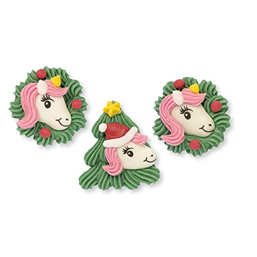 Günthart 48 Zuckerfiguren Einhorn Weihnachten | flach und sortiert | geeignet für Kuchen und Torten zur Weihnachtszeit Günthart 48 Zuckerfiguren Einhorn Weihnachten | flach und sortiert | geeignet für Kuchen und Torten zur Weihnachtszeit von Günthart