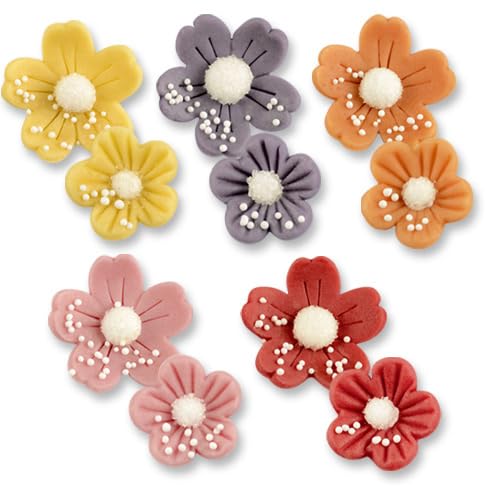 Günthart 90 Sück Marzipan Blumen groß und klein in 4 Farben gelb, lila, orange, rot, rosa, 1er Pack 300 g Günthart 90 Sück Marzipan Blumen groß und klein in 4 Farben gelb, lila, orange, rot, rosa, 1er Pack 300 g von Günthart