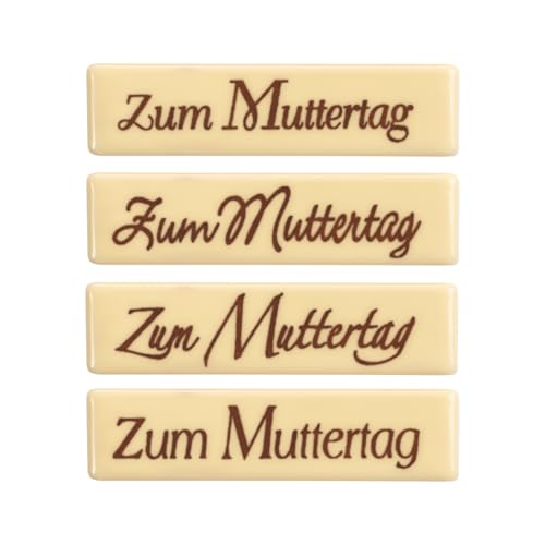 Günthart 96 Stück Schriftstreifen Zum Muttertag, weiße Schokolade, zum Dekorieren von Torten und als Tischdekoration Günthart 96 Stück Schriftstreifen Zum Muttertag, weiße Schokolade, zum Dekorieren von Torten und als Tischdekoration von Günthart