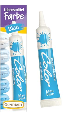 Günthart BackDecor 20 g Blau in praktischer leicht zu dosierender Tube, Ideal zum einfärben von Frostig, Sahne, Eiscreme, Kuchen und weiteren Desserts Günthart BackDecor 20 g Blau in praktischer leicht zu dosierender Tube, Ideal zum einfärben von Frostig, Sahne, Eiscreme, Kuchen und weiteren Desserts von Günthart