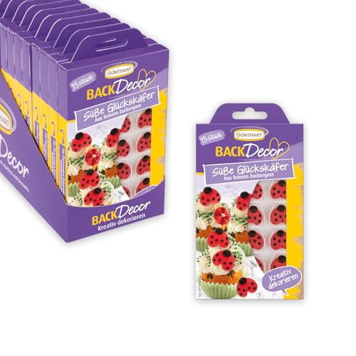 Günthart BackDecor VKE 15 Schachteln á mit 15 süße Glückskäfer zu je 15 Stück verpackt aus essabren feinem Zuckerguss Günthart BackDecor VKE 15 Schachteln á mit 15 süße Glückskäfer zu je 15 Stück verpackt aus essabren feinem Zuckerguss von Günthart