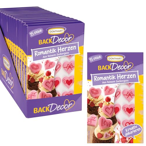 Günthart BackDecor VKE mit 15 Packungen | Zuckerherzen rosa mit rotem Motivdruck Günthart BackDecor VKE mit 15 Packungen | Zuckerherzen rosa mit rotem Motivdruck von Günthart