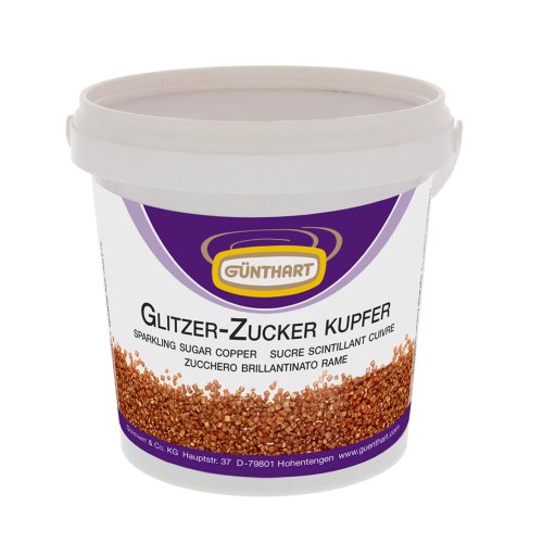 Günthart Glitzer-Zucker, kupfer, 1er Pack (1 x 700 g) von Günthart
