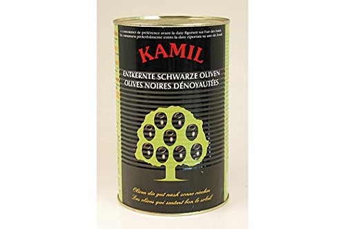 Schwarze Oliven, ohne Kern, geschwärzt, in Lake, 4,3 kg von Günther Hellriegel GmbH