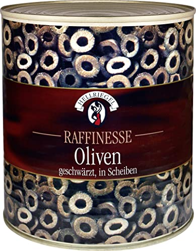 Schwarze Oliven, in Scheiben, geschwärzt, in Lake, 2,85 kg von Günther Hellriegel GmbH
