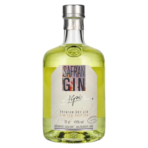 Guglhof Safran Gin Alpine Premium Dry Gin Limited Edition 41,00% 0,70 Liter von Guglhof